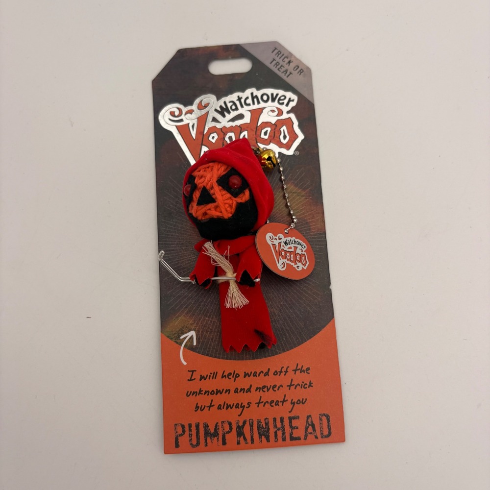 Watchover Voodoo Doll Pumpkinhead Red Keychain Halloween Charm Ref 209 New